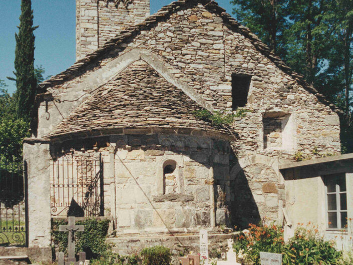 Fondo Afi - Castelveccana - Frazione Sarigo - Chiesa di san Giorgio annessa al cimitero (Sec. XII) - Foto Franco Rinaldin - 1991