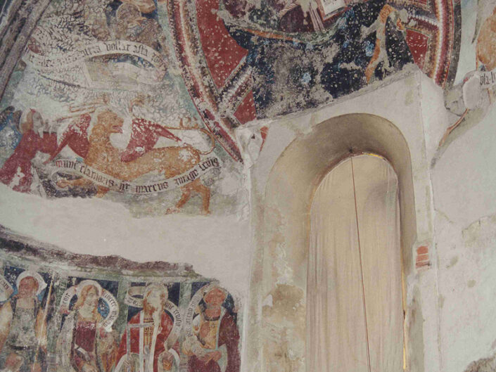 Fondo Afi - Bederoo Valtravaglia - Colleggiata (1137) - Canonica di San Vittore - Affreschi dell'abside (1440-1550) - Foto Franco Rinaldin - 1991
