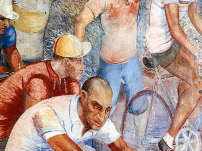Fondo Afi - Arcumeggia - Affresco murale di Aligi Sassu - Foto Daniele Zuliani -1990