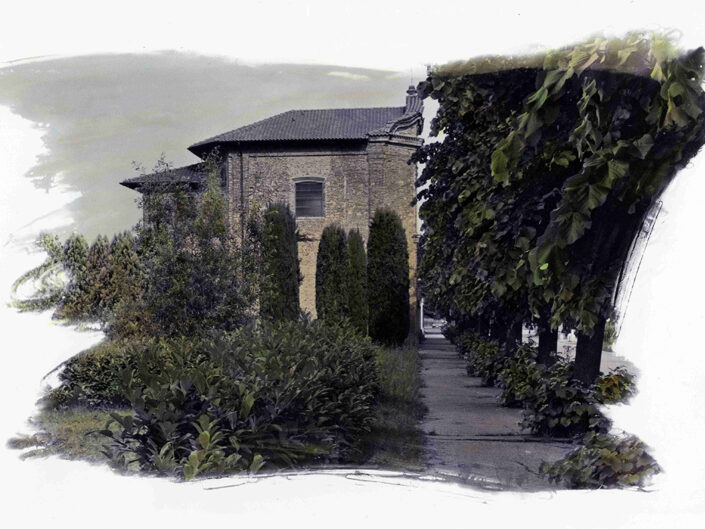 Fondo Afi - Samarate - Frazione San Macario - Chiesetta del cimitero - Dipinta a mano - Foto Claudio Argentiero - 1990