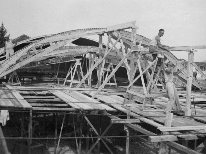 Fondo Afi - Industrie in Valle Olona e Busto Arsizio - Tintoria Vago in costruzione - Busto Arsizio - 1952