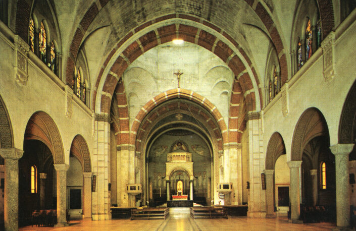 Fondo famiglie Baita Moroni De Mattei - Castellanza - Chiesa di San Giulio - Cartolina (Ed.Cartoleria Pruneri Bromofoto Autocromo)